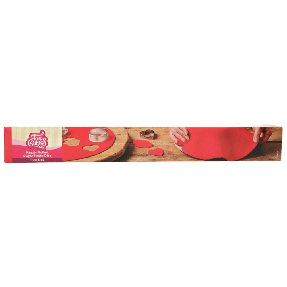 FunCakes Fire Red Ready Rolled Sugarpaste Disc