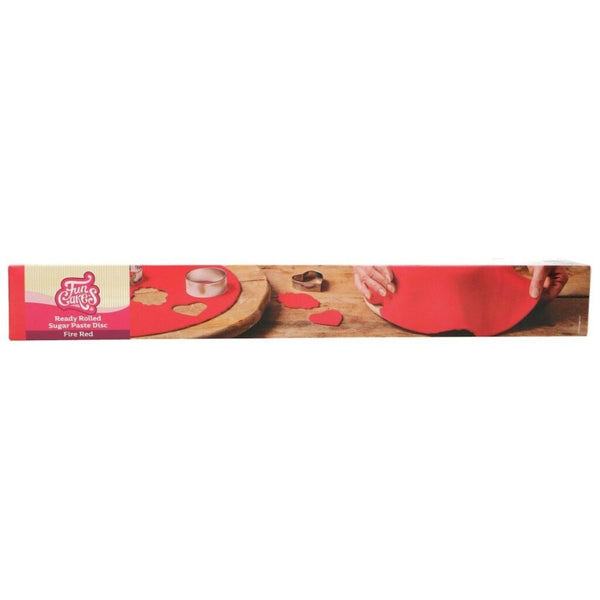 FunCakes Fire Red Ready Rolled Sugarpaste Disc