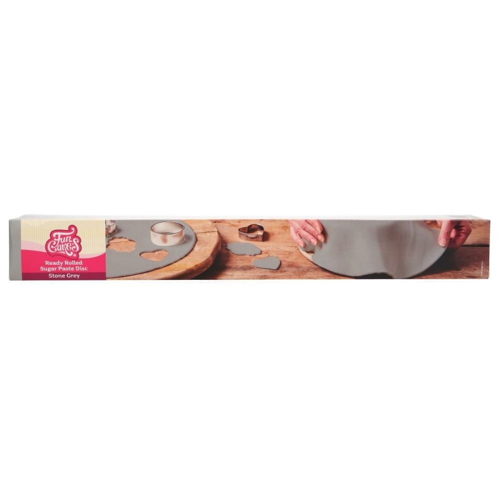 FunCakes Stone Grey Ready Rolled Sugarpaste Disc