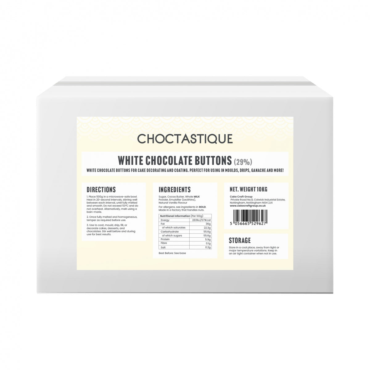 Choctastique White Chocolate Buttons 29%