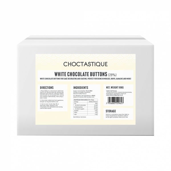Choctastique White Chocolate Buttons 29%