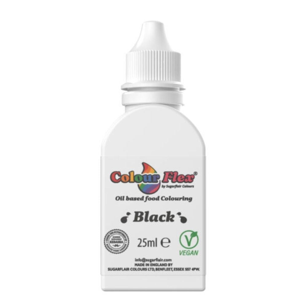 Sugarflair Black Colour Flex Oil Food Colouring 25ml