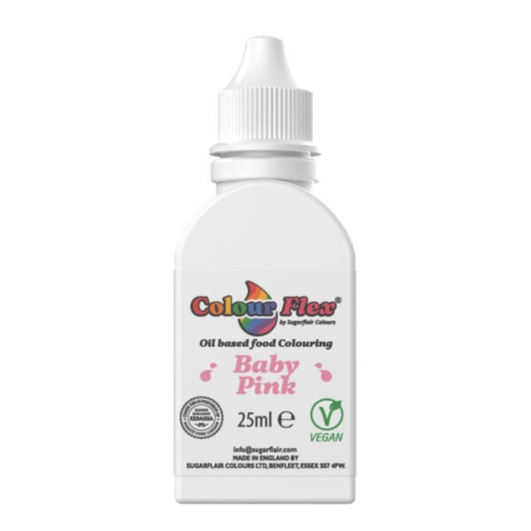 Sugarflair Baby Pink Colour Flex Oil Food Colouring 25ml
