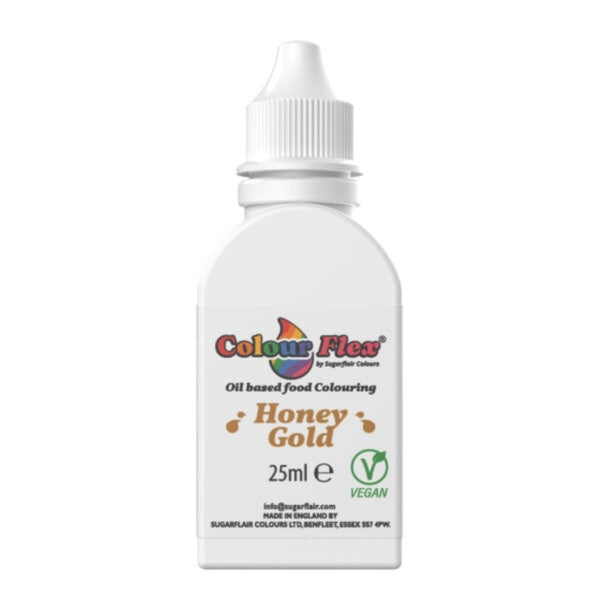 Sugarflair Honey Gold Colour Flex Oil Food Colouring 25ml