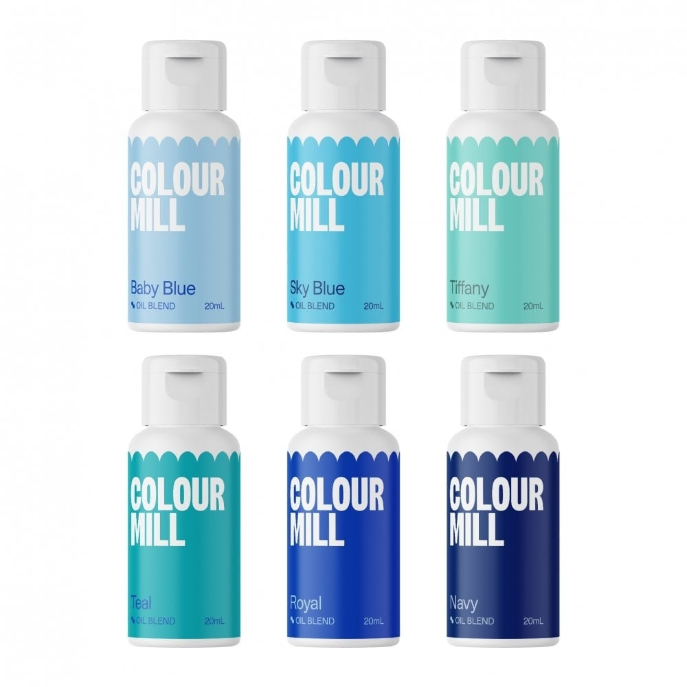 Colour Mill Blue Shades - Gift Set of 6 Oil Based Colouring