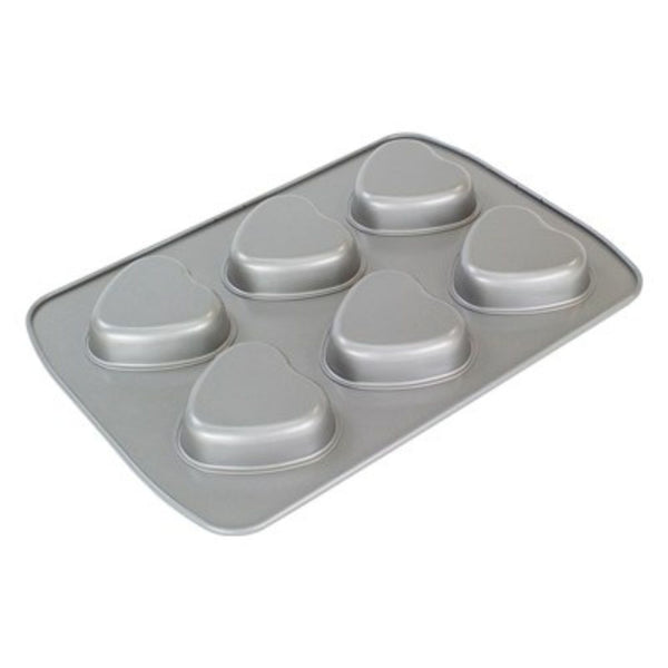 PME 6 Cup Heart Non-Stick Baking Pan