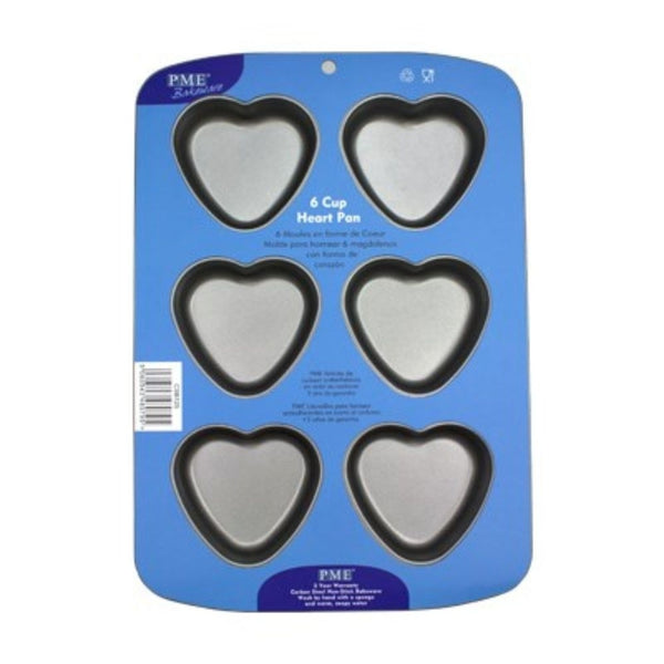 PME 6 Cup Heart Non-Stick Baking Pan