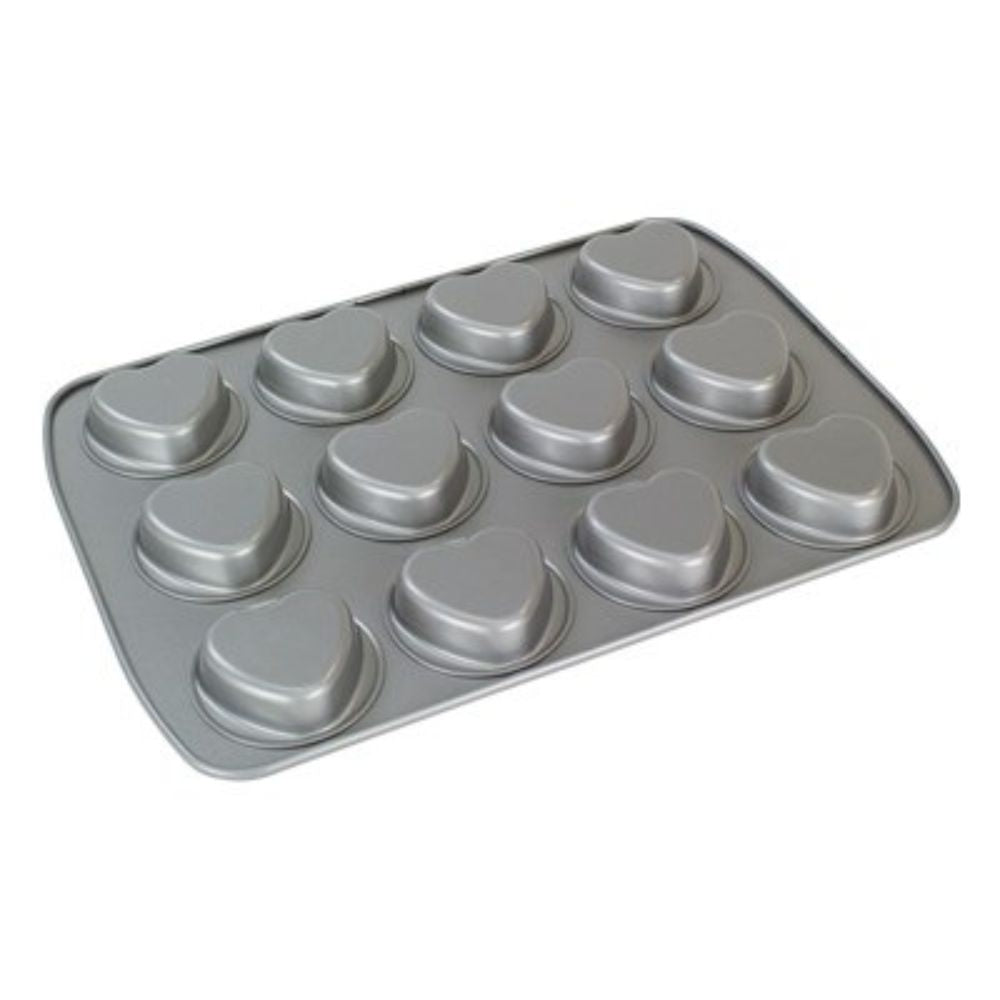 PME 12 Cup Mini Heart Non-Stick Baking Pan