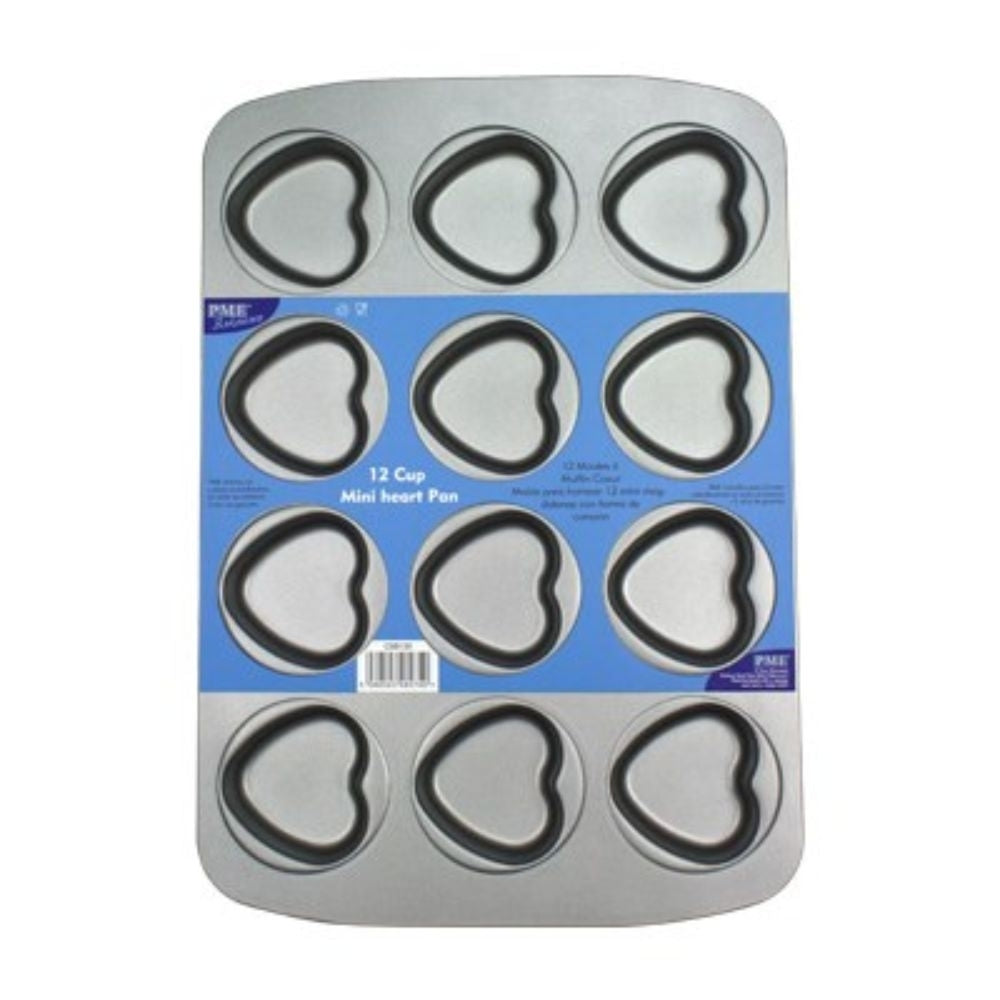 PME 12 Cup Mini Heart Non-Stick Baking Pan