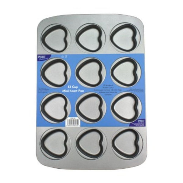PME 12 Cup Mini Heart Non-Stick Baking Pan
