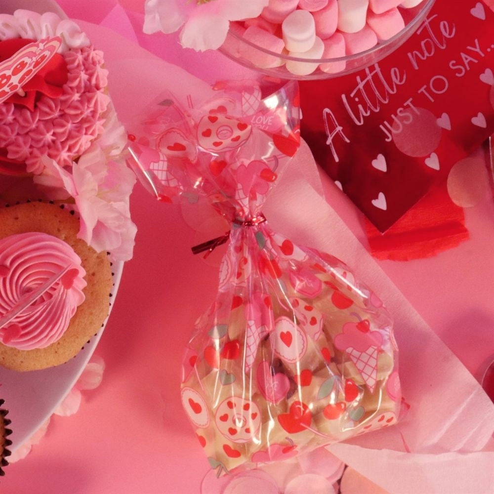 PME Sweet Love Treat Bags With Ties x 20