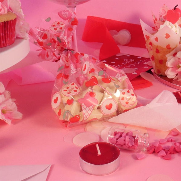 PME Sweet Love Treat Bags With Ties x 20