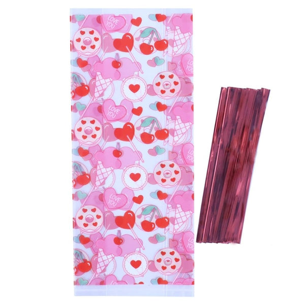 PME Sweet Love Treat Bags With Ties x 20