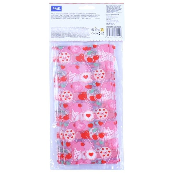 PME Sweet Love Treat Bags With Ties x 20