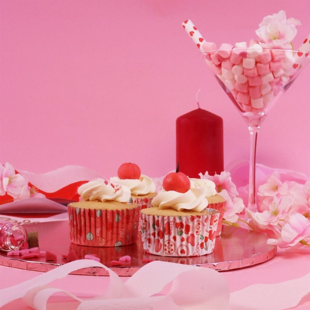 PME Sweet Love Foil Lined Cupcake Cases x 60