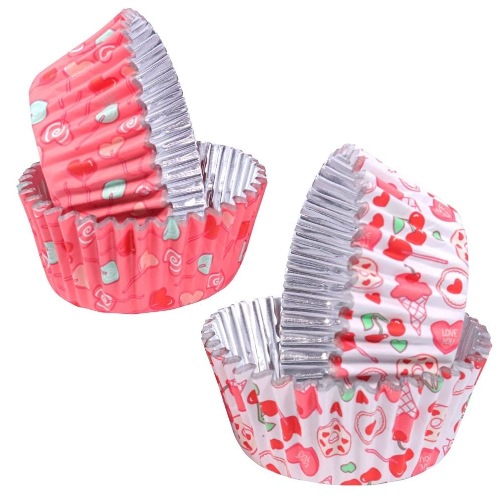 PME Sweet Love Foil Lined Cupcake Cases x 60