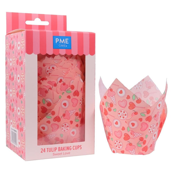 PME Sweet Love Tulip Baking Cups x 24