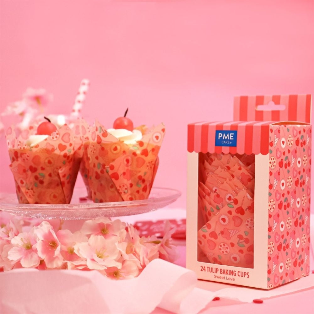 PME Sweet Love Tulip Baking Cups x 24