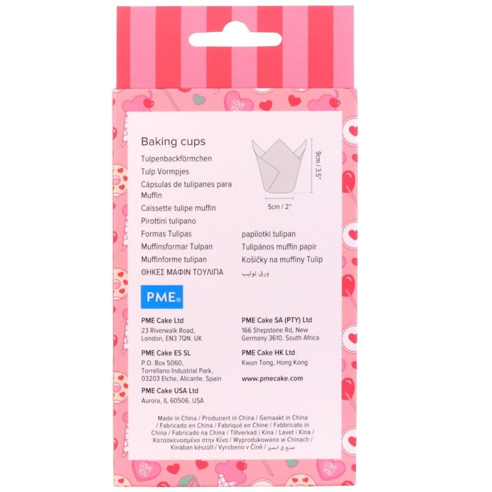 PME Sweet Love Tulip Baking Cups x 24