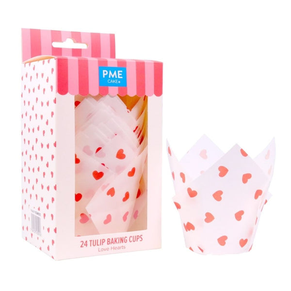 PME Love Hearts Tulip Baking Cups x 24