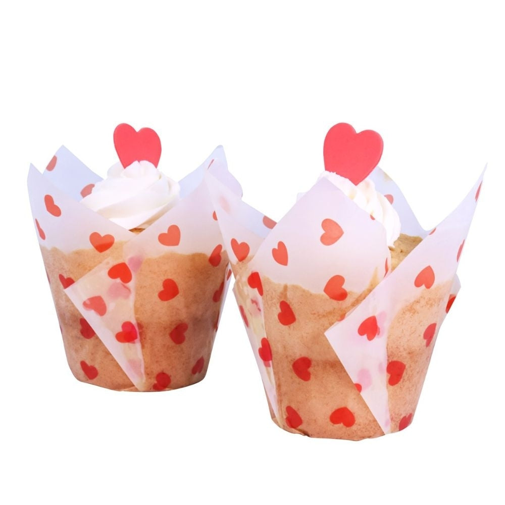 PME Love Hearts Tulip Baking Cups x 24