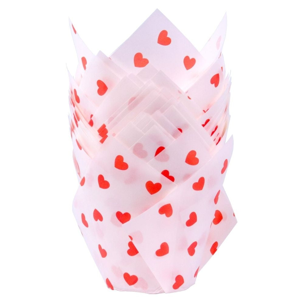 PME Love Hearts Tulip Baking Cups x 24