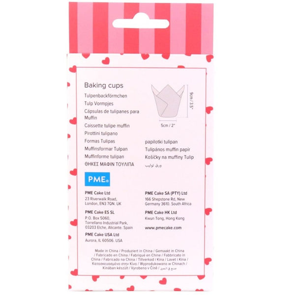 PME Love Hearts Tulip Baking Cups x 24