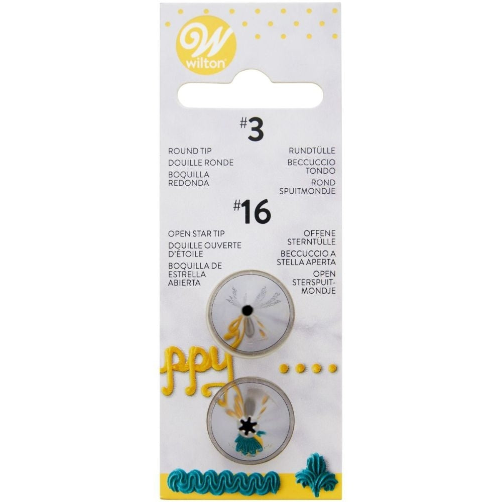 Wilton Piping Tip Set Of 2 (No.03, No.16)