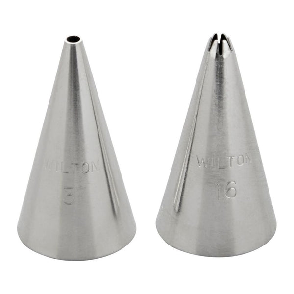 Wilton Piping Tip Set Of 2 (No.03, No.16)