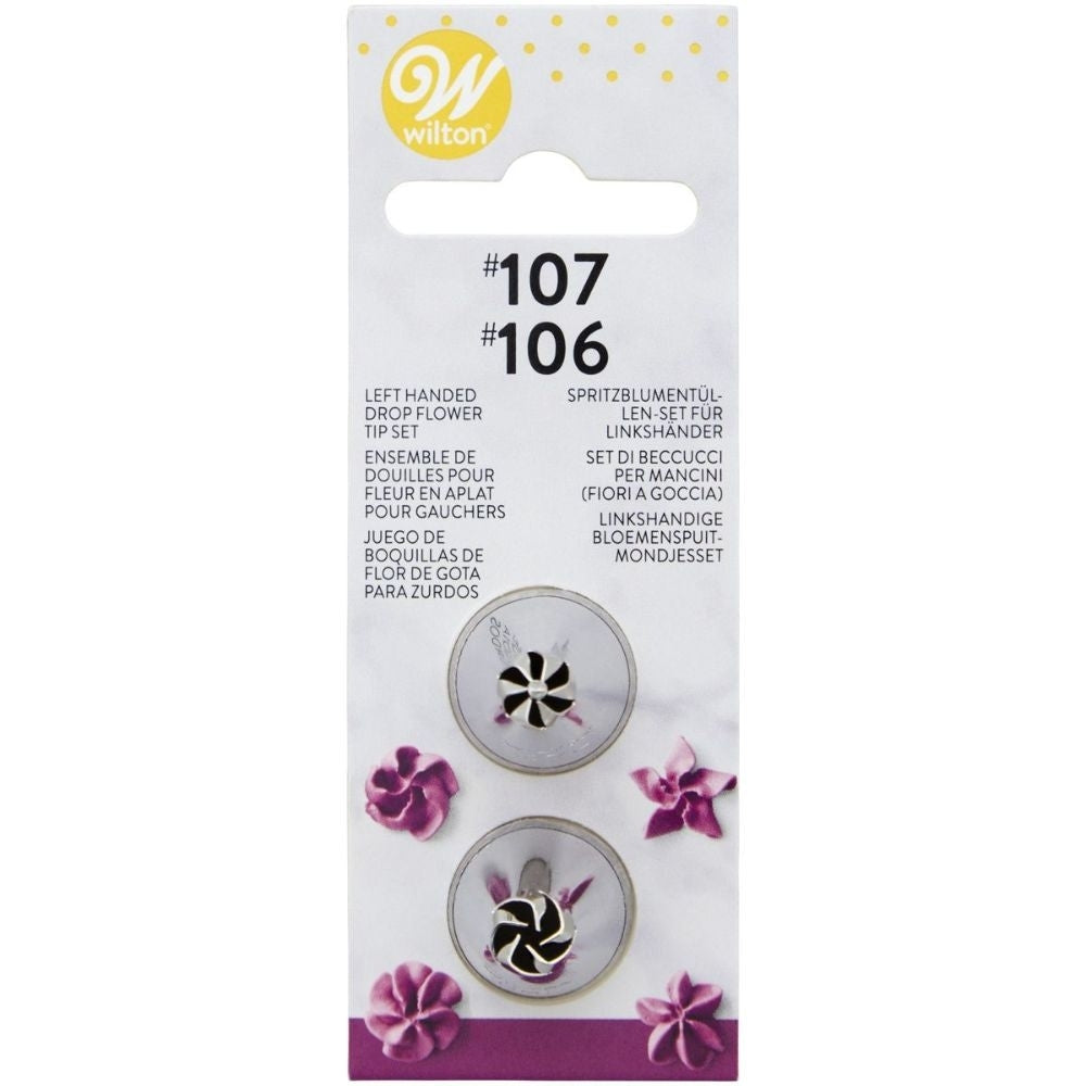 Wilton Left Handed Piping Tip Set Of 2 (No.106L, No.107L)