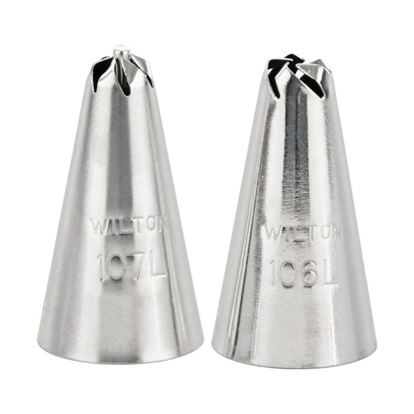Wilton Left Handed Piping Tip Set Of 2 (No.106L, No.107L)