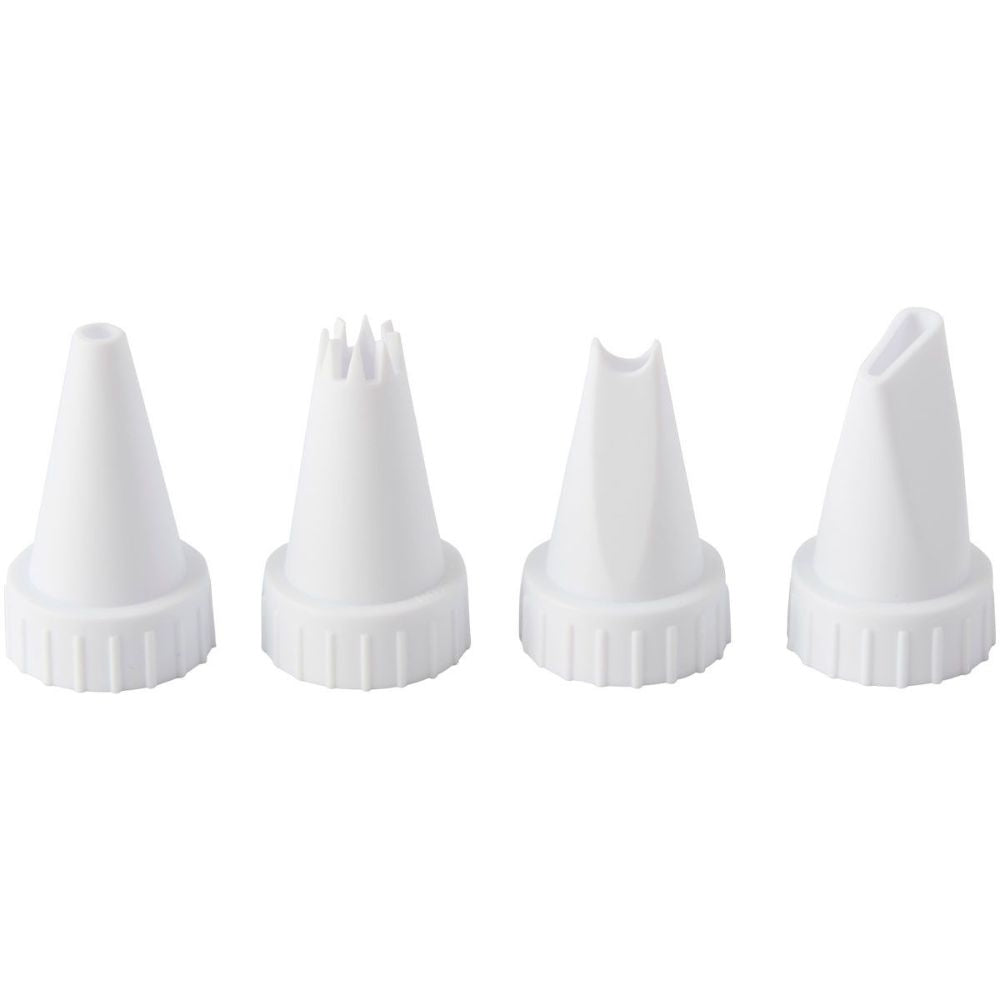 Wilton Piping Tip Set Of 4 (Star, Round, Leaf, Petal)