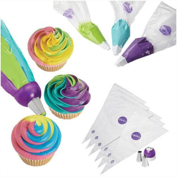 Wilton ColorSwirl Tri-Color Coupler Decorating Set Of 9