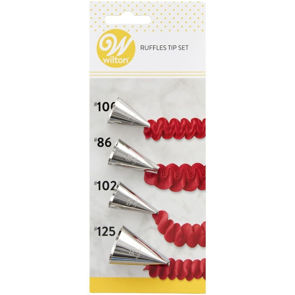 Wilton Ruffles Piping Tip Set Of 4 (No.86, No.100, No.102, No.125)