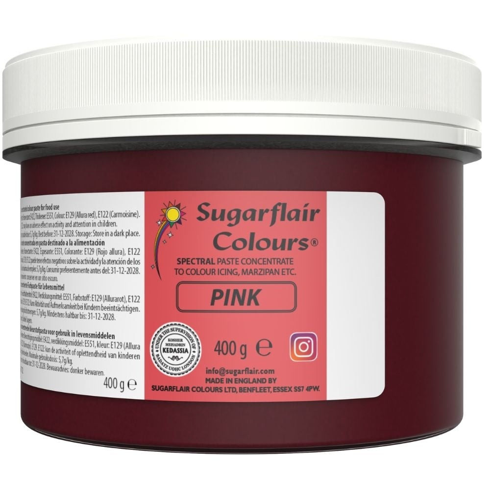 Sugarflair Pink - Spectral Paste Concentrate Food Colouring