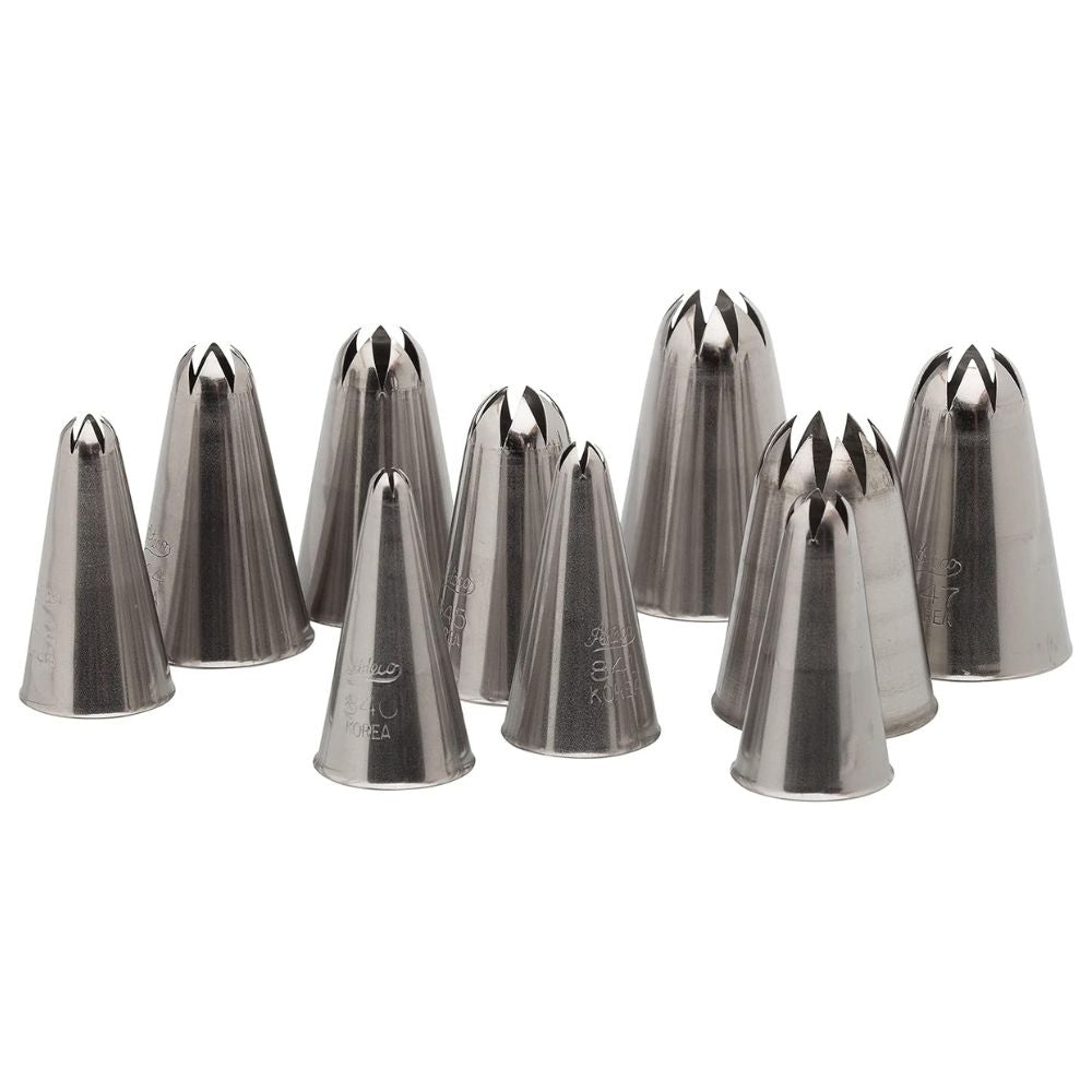 Ateco Closed Star Tube Tip - 10 Piece Set
