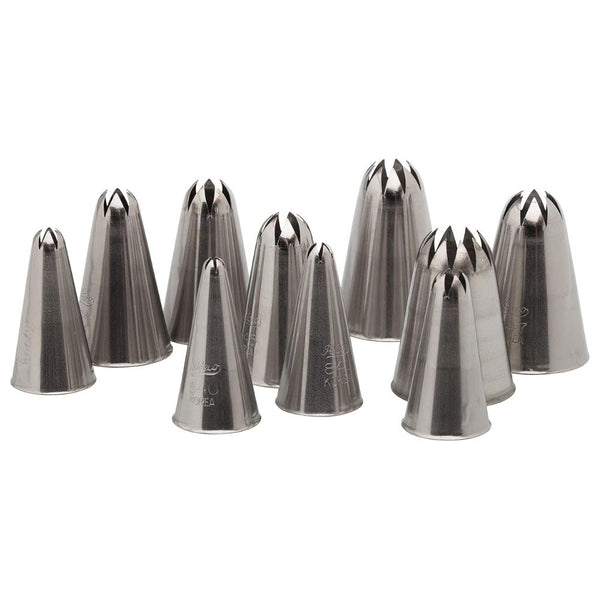 Ateco Closed Star Tube Tip - 10 Piece Set