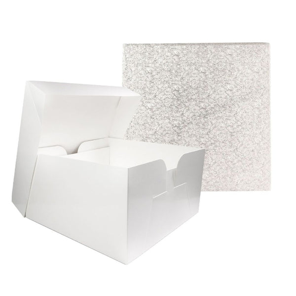 Simply Making Premium Silver Square Drum Cake Board & Box Bundle