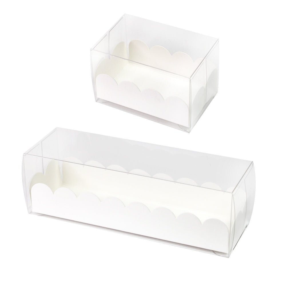 Simply Making White Macaron Box With Scallop Insert