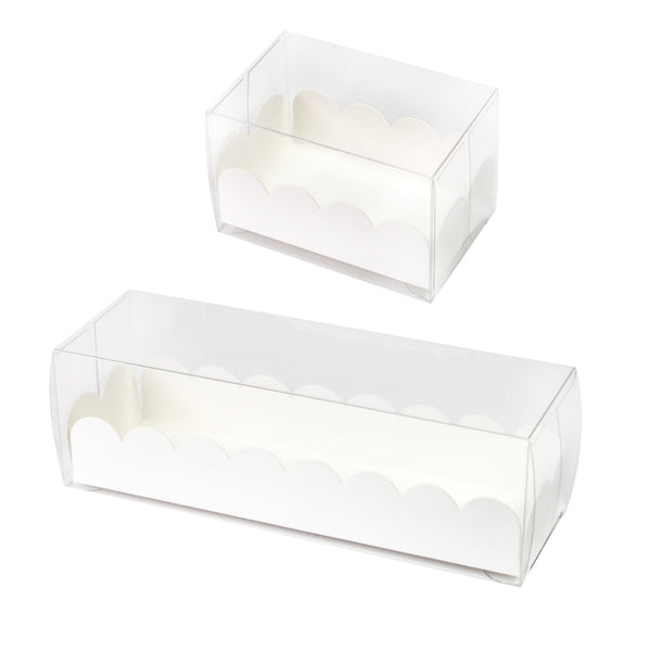 Simply Making White Macaron Box With Scallop Insert