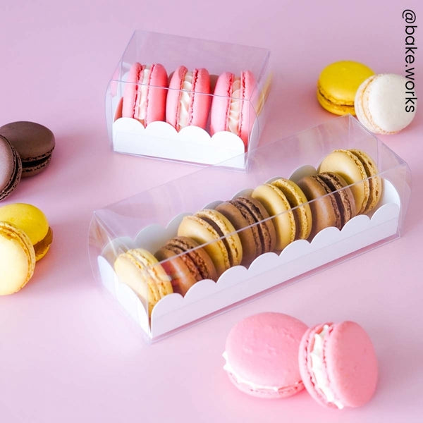 Simply Making White Macaron Box With Scallop Insert