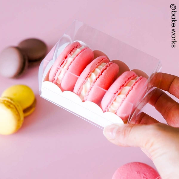 Simply Making White Macaron Box With Scallop Insert