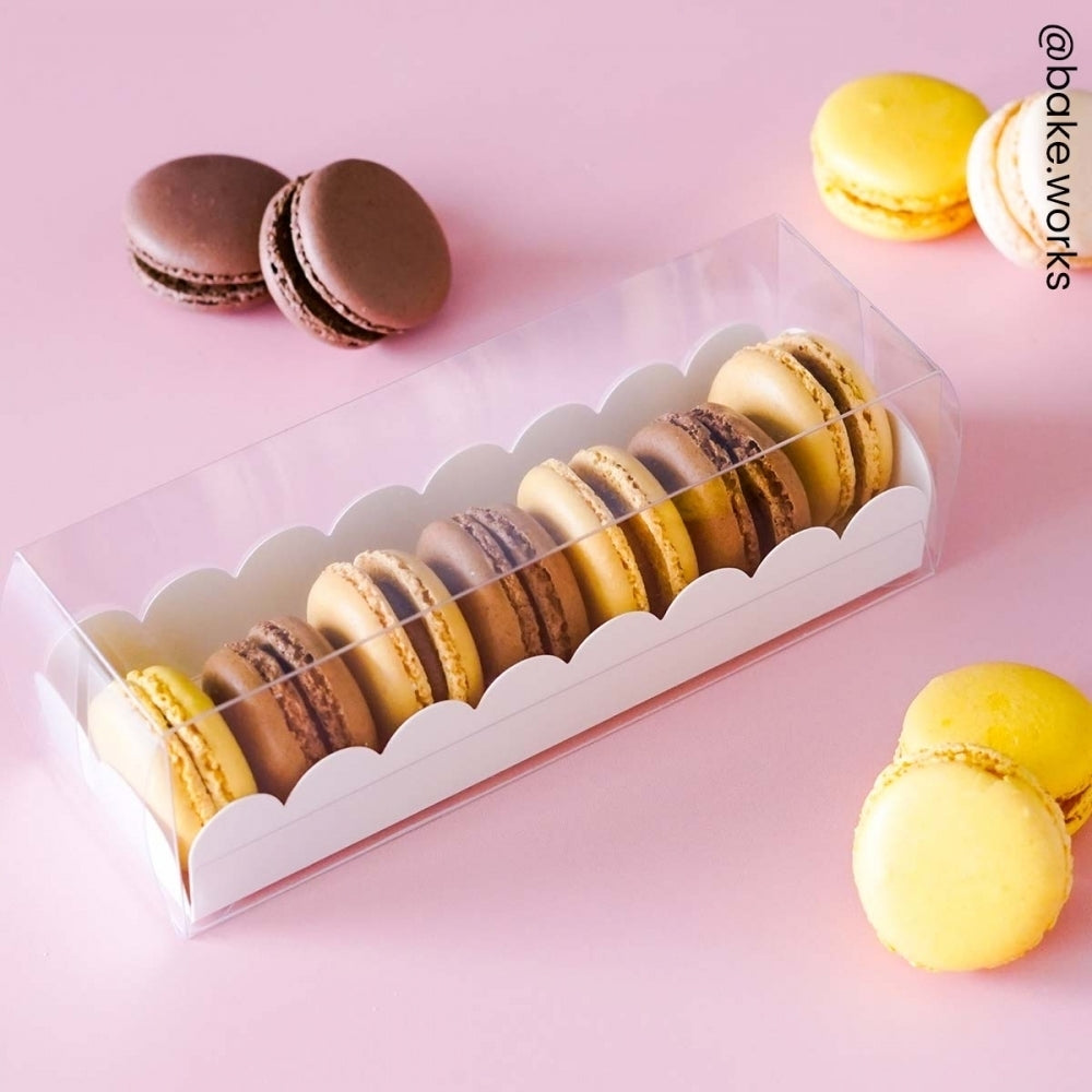 Simply Making White Macaron Box With Scallop Insert