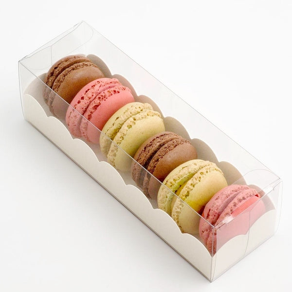 Simply Making White Macaron Box With Scallop Insert