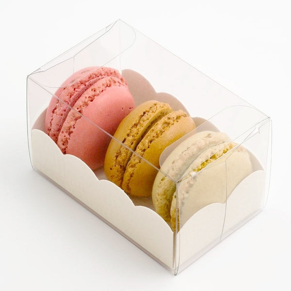 Simply Making White Macaron Box With Scallop Insert