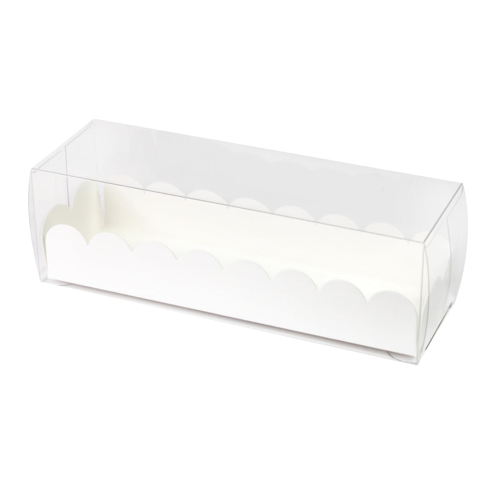 Simply Making White Macaron Box With Scallop Insert