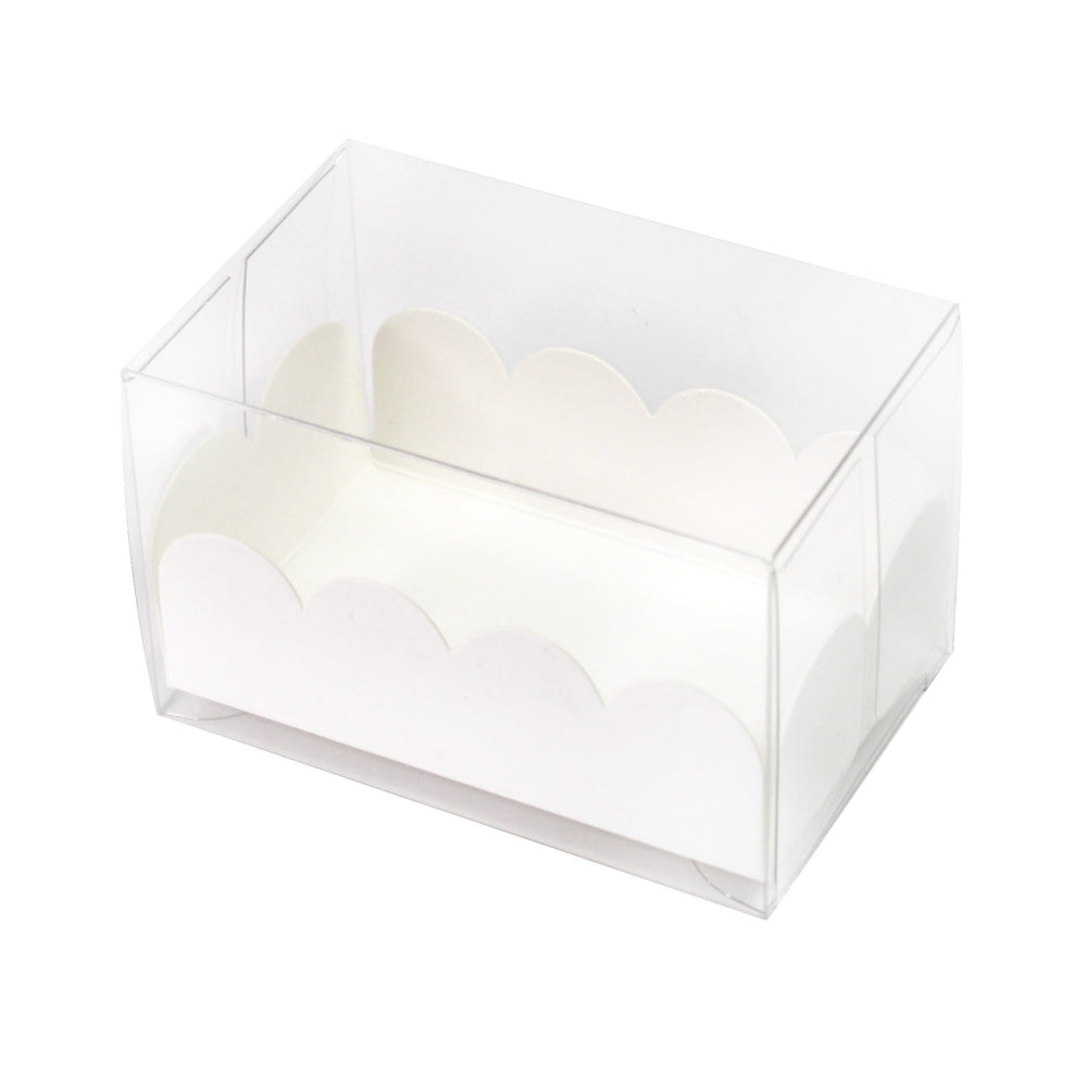 Simply Making White Macaron Box With Scallop Insert