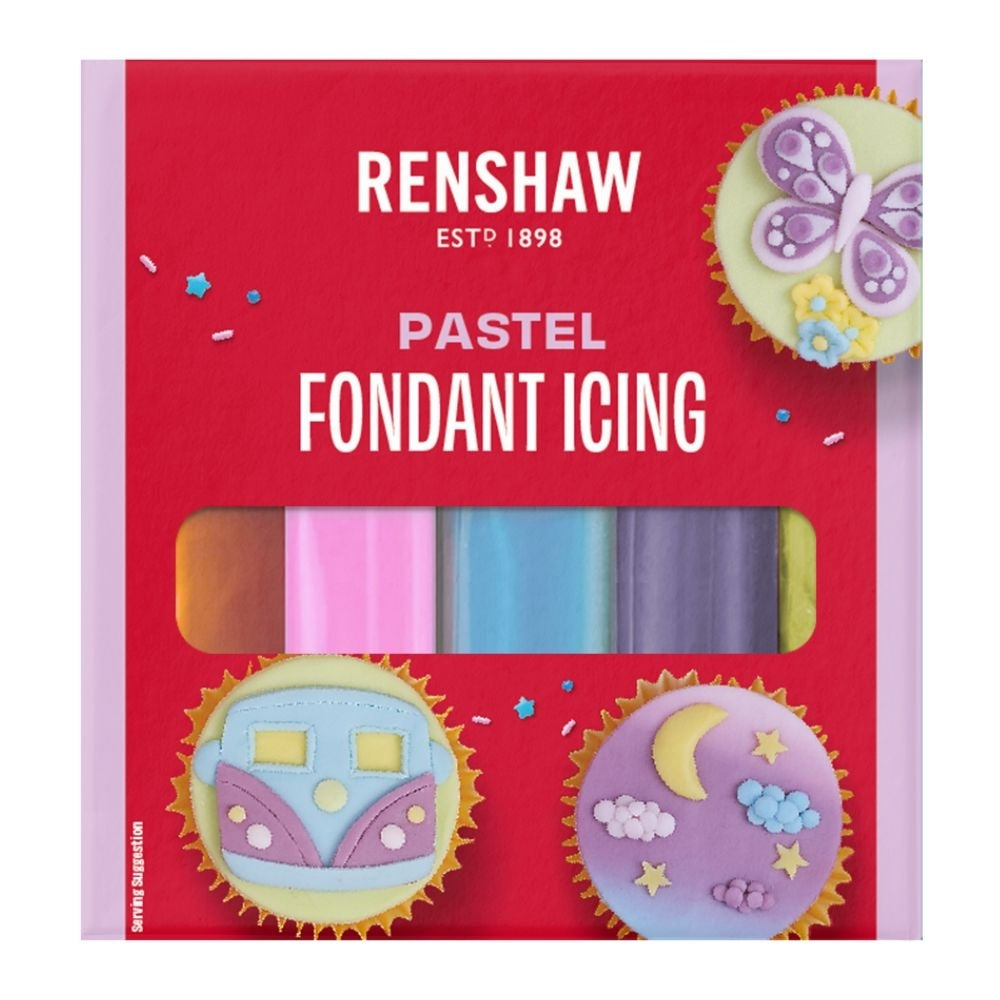 Renshaw Pastel Fondant Sugarpaste Multipack 5 x 100g