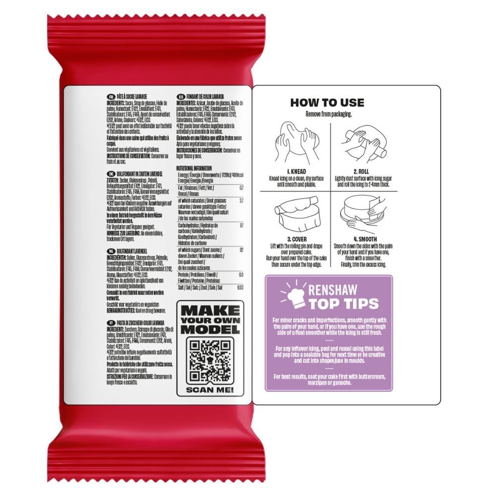 Renshaw Dusky Lavender Fondant Sugarpaste 250g