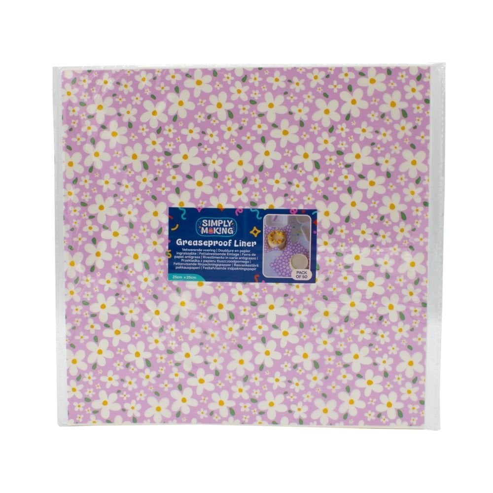 Simply Making Spring Flowers Printed Greaseproof Liners x 50